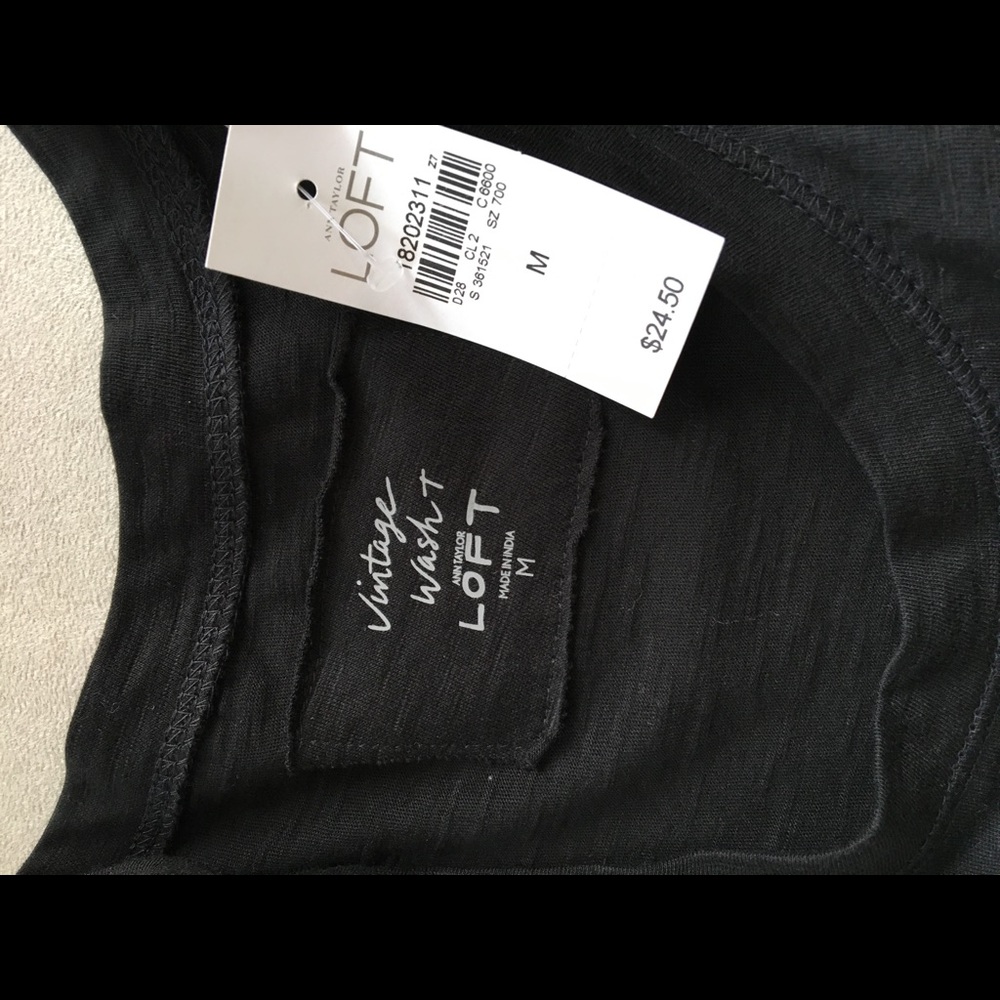 SALE ⭐️LOFT black vintage wash Tee NWT